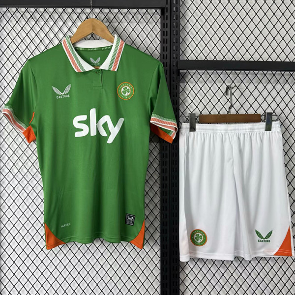 25-26 Ireland Home Kids Soccer Jersey