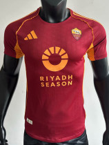 25-26 Roma Home Player Version Soccer Jersey