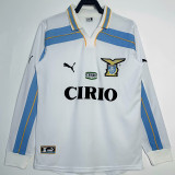 1999-2000 Lazio Centenary White Long Sleeve Retro Soccer Jersey (长袖)