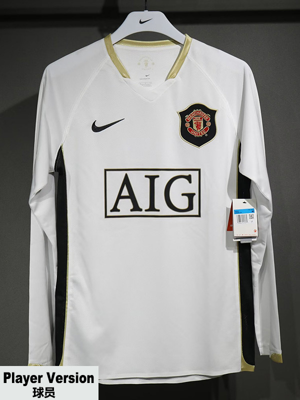 2006-2007 Man Utd Away Player Version 长袖球员 Long Sleeve Retro Soccer Jersey