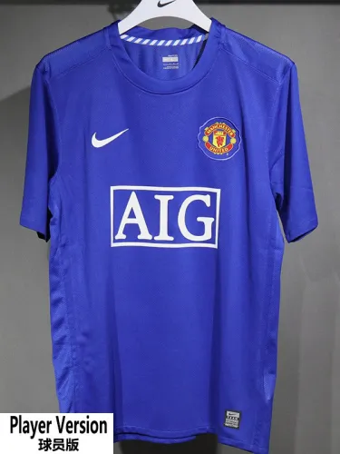 2008-2009 Man Utd Third Player Version Retro Soccer Jersey