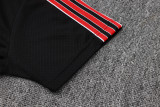 25-26  Man Utd Black Short shirts and Long trousers Suit #C2518