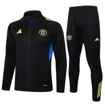 25-26 Man Utd Black Jacket Tracksuit # A2526(绿标)
