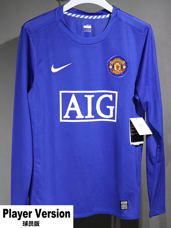2008-2009 Man Utd Third Player Version 长袖球员 Long Sleeve Retro Soccer Jersey