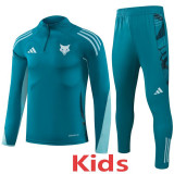 25-26 Cruzeiro Dark green Kids Half Pull Tracksuit (童装)(半拉链)