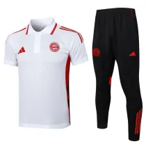 25-26 Bayern White Polo Tracksuit #C2516