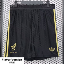 25-26 Mexico Gold Cup Black Player Version Shorts Pants (球员短裤)