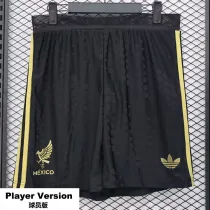 25-26 Mexico Gold Cup Black Player Version Shorts Pants (球员短裤)