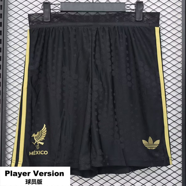 25-26 Mexico Gold Cup Black Player Version Shorts Pants (球员短裤)