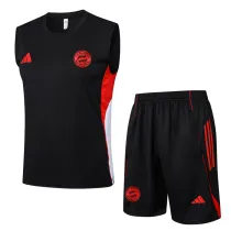 25-26 Bayern Black Tank top and shorts suit #D2557