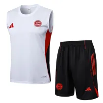 25-26 Bayern White Tank top and shorts suit #D2558