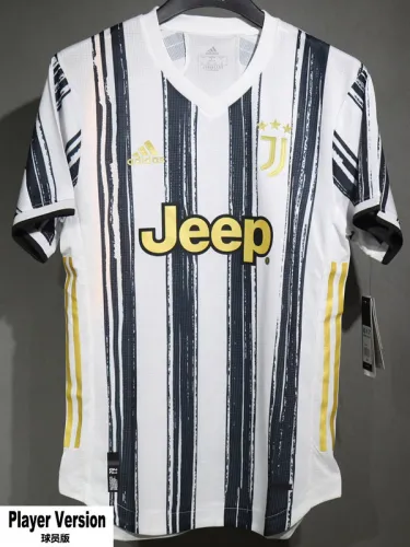 2020-2021 JUV Home Player Version Retro Soccer Jersey