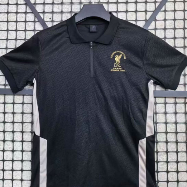 25-26 LIV Black Polo Short Sleeve (有领)