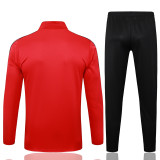 25-26 Man Utd Red Half Pull Tracksuit #B2511(半拉链)
