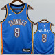 22-23 OKC Thunder WILLIAMS #8 Blue Top Quality Hot Pressing NBA Jersey