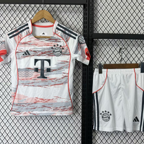 25-26 Bayern Away Kids Soccer Jersey