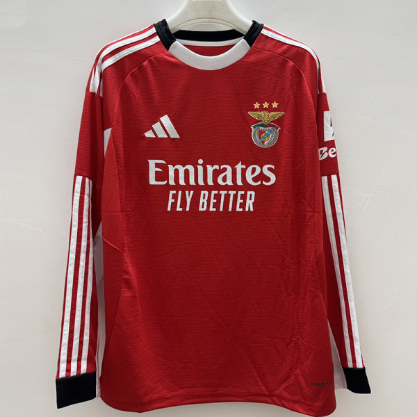 25-26 Benfica Home Long Sleeve Soccer Jersey (长袖)