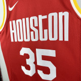 ROCKETS DURANT #35 Red Retro Top Quality Hot Pressing NBA Jersey
