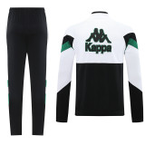 25-26 Real Betis White Black Jacket Tracksuit #01