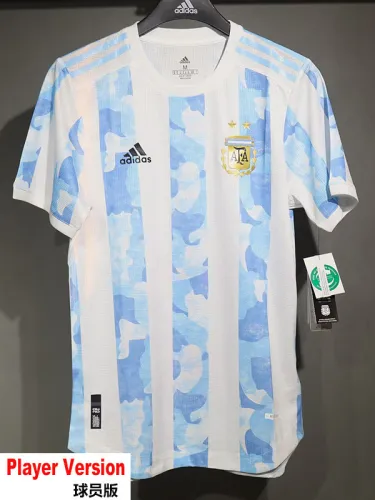 2020-2021 Argentina Home Player Version Retro Soccer Jersey