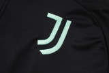 25-26 JUV Black Half Pull Tracksuit #B2557(半拉链)