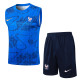 25-26 France Fancy blue Tank top and shorts suit #D25136