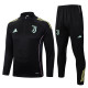 25-26 JUV Black Half Pull Tracksuit #B2557(半拉链)