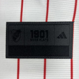 25-26 River Plate White Casual Edition Baseball Jersey