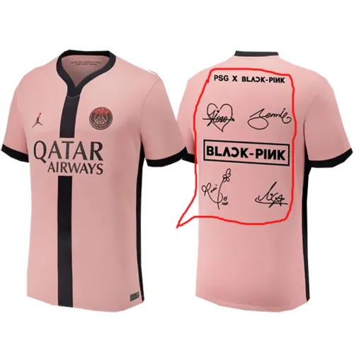 24-25 PSG Third Print PSG X Black-Pink Fans Soccer Jersey
