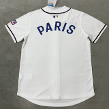 25-26 PSG White Casual Edition Baseball Jersey