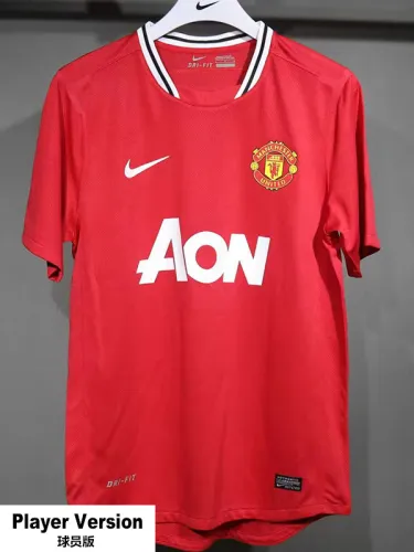 2011-2012 Man Utd Home Player Version Retro Soccer Jersey