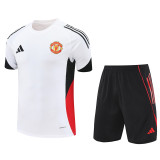 25-26 Man Utd White Training Short Suit
