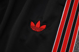 25-26 Man Utd Black Kids Half Pull Tracksuit #E2509(童装)(半拉链)