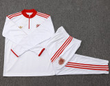 25-26 Bayern White Kids Half Pull Tracksuit #E2526(童装)(半拉链)