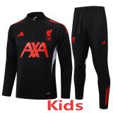 25-26 LIV Black Kids Half Pull Tracksuit #E2535(童装)(半拉链)