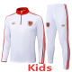 25-26 Bayern White Kids Half Pull Tracksuit #E2526(童装)(半拉链)