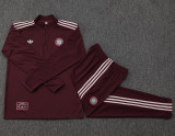 25-26 Bayern Deep Red Kids Half Pull Tracksuit #E2515(童装)(半拉链)
