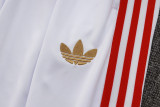 25-26 Bayern White Kids Half Pull Tracksuit #E2526(童装)(半拉链)
