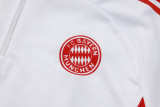 25-26 Bayern White Kids Half Pull Tracksuit #E2542(童装)(半拉链)