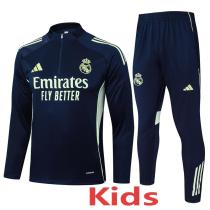 25-26 RMA  Royal blue Kids Half Pull Tracksuit #E2539(童装)(半拉链)