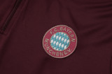 25-26 Bayern Deep Red Kids Half Pull Tracksuit #E2515(童装)(半拉链)