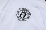 25-26 Man Utd White Kids Half Pull Tracksuit #E2553(童装)(半拉链)