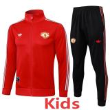 25-26 Man Utd Red Kids Jacket Tracksuit #E2555(童装)