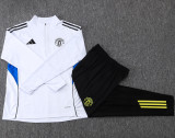 25-26 Man Utd White Kids Half Pull Tracksuit #E2553(童装)(半拉链)