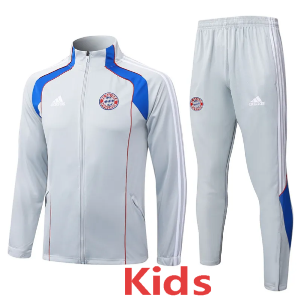 25-26 Bayern Light gray Kids Jacket Tracksuit #E2586(童装)