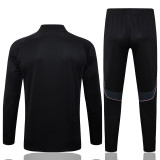 25-26 JUV Black Kids Half Pull Tracksuit #E25110(童装)(半拉链)