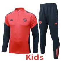 25-26 Bayern Orange Kids Half Pull Tracksuit #E25120(童装)(半拉链)