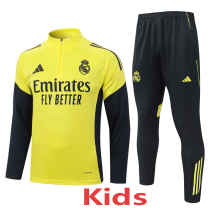 25-26 RMA Yellow Kids Half Pull Tracksuit #E25114(童装)(半拉链)