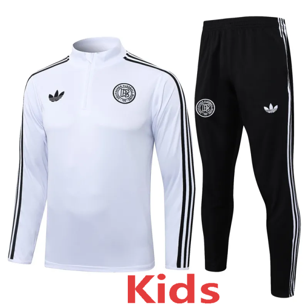 25-26 Germany White Kids Half Pull Tracksuit #E25115(童装)(半拉链)