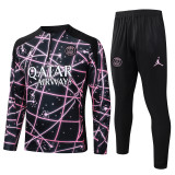 25-26 PSG Jordan Black Purple Half Pull Tracksuit #B2565(半拉链)
